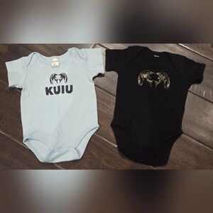 'KUIU' Baby Onesies Black & Blue Sz 3-6m